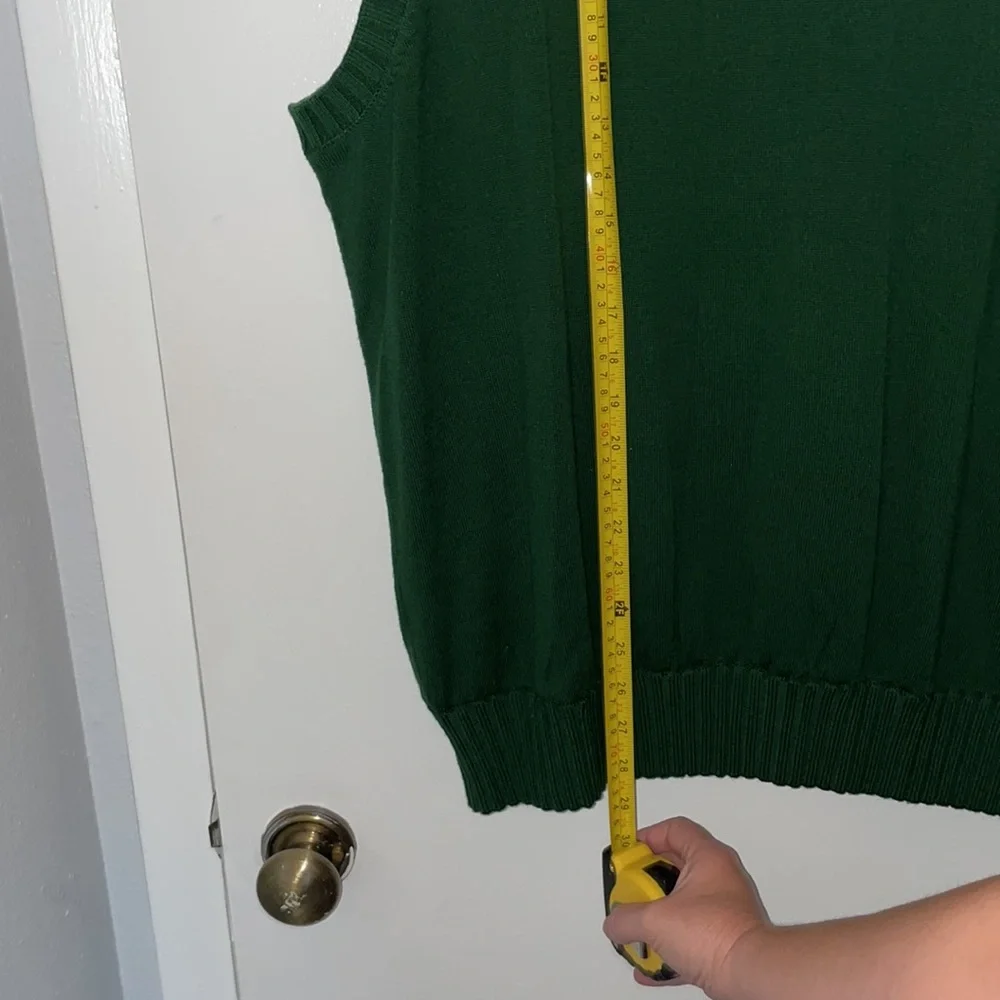 Vintage Martin Timeless as the Game green sleeveless sweater vest Italian Merino - Picture 10 of 14